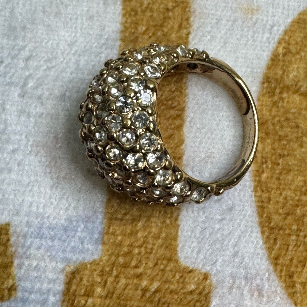 Vintage Pave Dome Ring 18KHGE - Picture 9 of 10